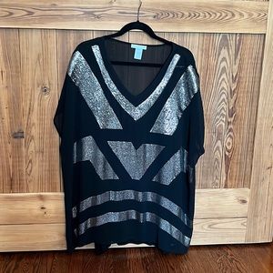 Pretty Sheer with sparkle fabric top